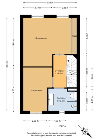Floorplan - Tapstraat 8, 3071 JC Rotterdam